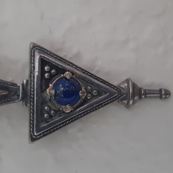 Genuine silver and lapis pendant. - Picture 1 of 5